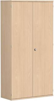 Garderobenschrank mit ausziehbarem Garderobenhalter, 100x42x192cm, Buche