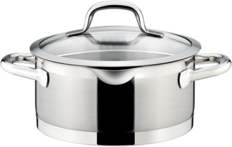 Tescoma President Niedriger 3-l-Edelstahltopf mit Deckelabtropfgestell