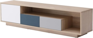 Vente-unique - TV-Möbel mit 1 Tür, 2 Schubladen & 1 Ablagefach - Mehrfarbig - FILUTIA