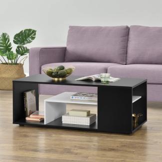 Couchtisch Osby 41x110x50 cm Schwarz/Weiß en. casa