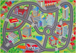 andiamo Teppich Spielteppich mit modernem Design pflegeleicht und strapazierfähig Spielunterlage für Kinder 140x200 cm Multi