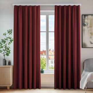 Deconovo Verdunkelungsvorhang Gardinen mit Kräuselband Blickdicht Vorhänge Wohnzimmer 2er Set, Vorhang Verdunkelung Vorhänge Kälteschutz Schlafzimmer Thermovorhang