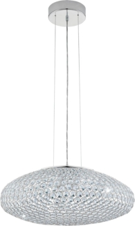 Eglo 95287 Hängeleuchte Clemente in chrom Glaskristall klar 3X40W H:110cm Ø 54cm höhenverstellbar