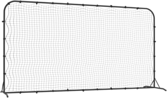 vidaXL Fußball-Rebounder Schwarz 366 x 90 x 183 cm HDPE 93762