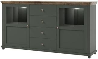 Sideboard "Evora" Anrichte 181cm grün eiche lefkas Landhaus-Stil