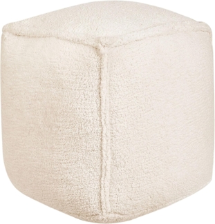 Pouf ALIPUR Helles Beige Stoff 40 cm 40 cm