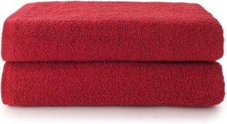 Top Towel - Plus - Große Badetücher - Badetücher - 2 Duschtücher - 70x140 cm - 100 % Baumwolle - Granat