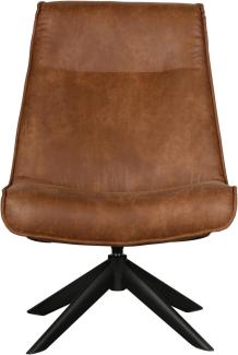 Woood Collection Skyler Drehsessel Kunstleder Cognac