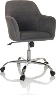 hjh OFFICE Bürostuhl SOLAO 300 Stoff höhenverstellbarer Drehstuhl mit weicher Sitzpolsterung, 719229, Dunkelgrau