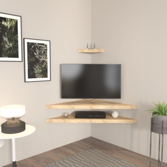 Stylish Oak TV Stand, 120 cm Wide, 5 cm High, 49 cm Deep | 100% Melamine Coated Particle Board, 8 mm Thickness | Perfect for Modern Living Rooms