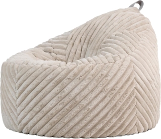 Icon Cocoon Sitzsack Sessel, Beige, Sitzsack Flauschig, Sitzsack für Erwachsene mit Füllung, Sessel Wohnzimmer, Sessel Schlafzimmer