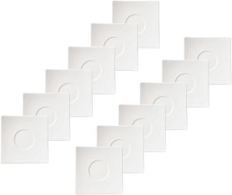 Provance Untertasse 12 x Untertasse Keramik 11,5 x 11,5 cm Rechteckig, (12 St), Keramik