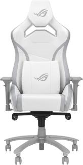 ASUS ROG Chariot X Core Gaming-Stuhl (verstellbare Kopfstütze, 4D-Armlehnen, Memory-Foam, Premium-PU-Leder, Klasser 4 Gaslift) weiß