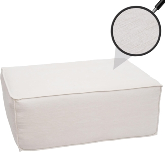 Ottomane/Zubehör für Sofa HWC-O54, Hocker Fußablage Recamiere Chaiselongue, Stoff/Textil 300g/m² 38x75x97cm ~ creme