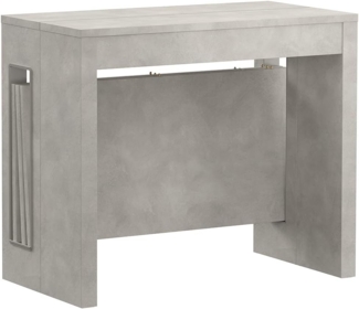 Iconico Home Zoom Konsolentisch ausziehbar mit 3 Verlängerungen bis 182 cm, 90x47xh76 cm, Beton