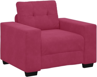 vidaXL Sessel Weinrot 60 cm Samt 4105102