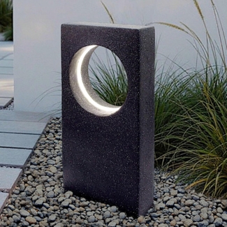 Arnusa LED Solarleuchte Moderne Gartenleuchte Gartenlampe Solarlampe, Tageslichtsensor, LED fest integriert, Tageslichtweiß, 63,5 x 18 x 32 cm Gartenstatue