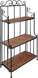 tectake Pflanztisch Metallregal (1-St, 1 tlg), Robuste Konstruktion