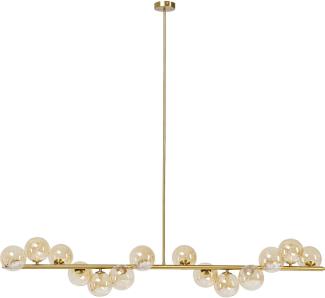 Kare Design Hängeleuchte Scala Balls Brass, Matt Gold, XL-Hängeleuchte, Messing-Look, 135x155x28cm