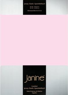 Janine Jersey Elastic Spannbetttuch|140x200 cm - 160x220 cm| zartrosa