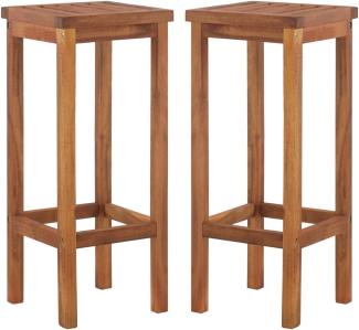 Barhocker 2 Stk. Massivholz Akazie [44016]