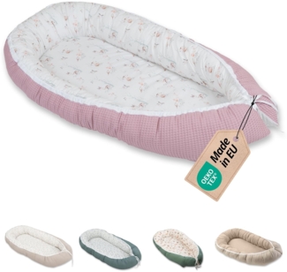 ULLENBOOM Babynest - 100% OEKO-TEX Materialien & Made in EU, Märchenwald - Babynestchen Neugeborene aus kuscheliger Baumwolle, Ideal als Reisebett & Kuschelnest geeignet