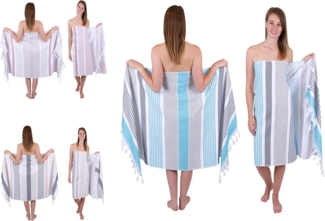 Betz Badetuch Hamamtuch 1 Stück 90x170 cm Badetuch Strandtuch Saunahandtuch, (1 Stück, 2-St), 100% Baumwolle, Farbe blau