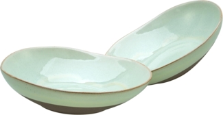 CreaTable Schale Basalt Bio, Pasta Bowl 2-tlg, Steinzeug, (Set, 2-tlg), Organische Form, Jedes Teil ein Unikat