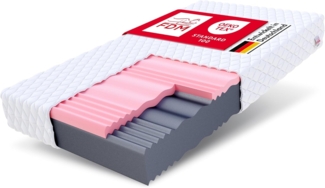 FDM Select MAX Plus Matratze 100x200 cm Kaltschaum Höhe 29 cm Härtegrad H3 und H4 Visco-Schaum Öko-Tex Allergikergeeignet Jersey Bezug Waschbar