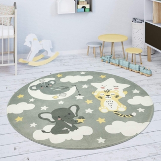 Paco Home Kinderteppich Chicos 551, rechteckig, Höhe: 2 mm, Flachgewebe, niedliches Kinder Design, Motiv Tiere, Kinderzimmer