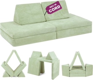 Linodino Kindersofa Spielsofa I aus Schaumstoff Bausteine I Spielcouch für Kinder, 3 Jahre Garantie