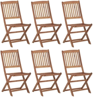 vidaXL Klappbare Gartenstühle 6 Stk. Massivholz Akazie 3065522