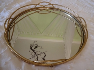 Dekoria Tablett Gold Mirror 46cm