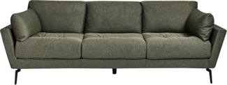 4-Sitzer Sofa Stoff dunkelgrün NENOLA