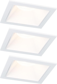 Paulmann 93126 LED Cole Coin Basisset eckig 3er-Set 2700K Weiß 3-Step-Dim IP44