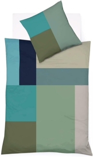 Fleuresse Mako-Satin Bettwäsche Bed Art S Seraing herbs | 200x220 cm + 2 x 80 x 80 cm