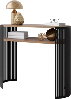 Konsolentisch Fahugin (Farbe: Schwarz / Eiche Craft Gold)