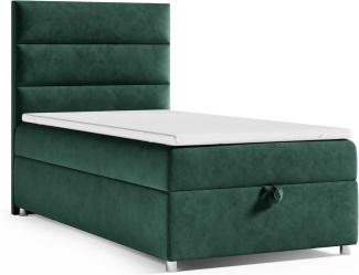 Best for Home Boxspringbett K4 SINGLE mit Bettkasten (Grun 100x200)