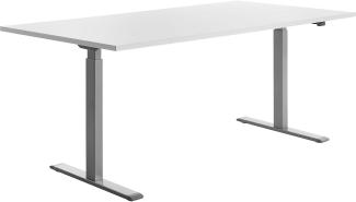 TOPSTAR | Schreibtisch | elektrisch höhenverstellbar | BxT 1800x800 mm | Platte weiß | Gestell grau