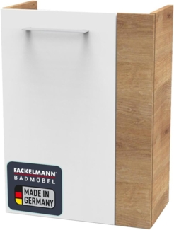 Fackelmann SBC MILANO Waschbeckenunterschrank 45 cm, Braun hell/Weiß, links
