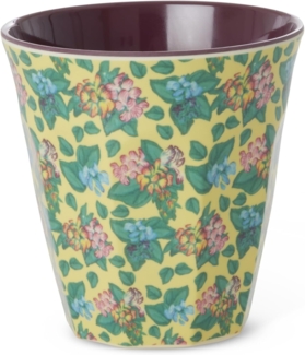 Rice Melamin Becher Emma's Print Blumen Hellbgelb Medium