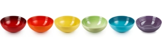 Le Creuset Müslischüssel 6er Set Regenbogen - Rot - Orange - Blau - Grün - Gelb