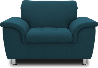 DOMO. collection Sessel Franzi, Polstergarnitur, Hochlehner mit Nackenfunktion, Polstersessel 120 x 105 x 81 cm (BxTxH), türkis (blau)