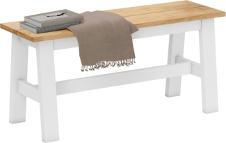 HOMCOM Sitzbank für Esszimmertisch Küchenbank (Modern Holzbank, 1-St, Essbank), bis 240 kg, 95 x 30 x 45 cm, Eiche