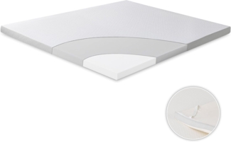 EGO Home Matratzen Topper Memory Foam 180x200 cm mit 5 cm Höhe, atmungsaktiver Matratzentopper, Matratzenauflage, Mattress Topper für Bett und Boxspringbett, Bezug Waschba