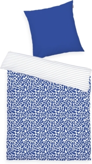 TOM TAILOR HOME Bettwäsche ORGANIC LEAVES in Gr. 135x200cm, 155x220cm oder 200x220cm, Renforcé, 2 teilig, new bedroom, mit farbigem Markenreißverschluss