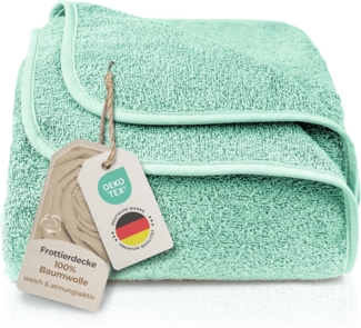 Wohndecke LAYNENBURG Frotteedecke Baumwolle 150x200 cm – Sommer & Sofa, Laynenburg, Baumwolldecke als Sommer, Bett-Überwurf, Couch-Überwurf, Sofa-Decke