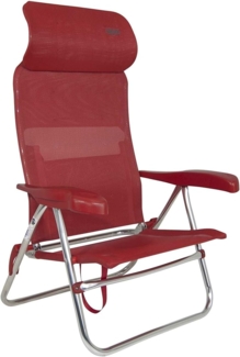 Crespo Strandstuhl AL 205 Compact Camping Garten Liege Stuhl Klappstuhl Klappbar Rot