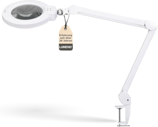 Lumeno Lupenlampe 824XPRO LED Lupenleuchte dimmbar und 172 mm Linse, LED fest integriert, Kaltweiß, 6500