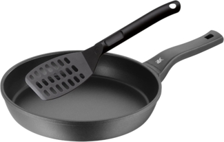 WMF Bratpfanne PermaDur Premium, Aluminiumguss (1x Bratpfanne beschichtet 28 cm (Höhe 5,5 cm) - optimal für Herdplatten mit Ø 22 cm, 1x Pfannenwender (31 x 7,5 cm), 2-tlg, 1x Bratpfanne beschichtet 28 cm, 1x Pfannenwender)
